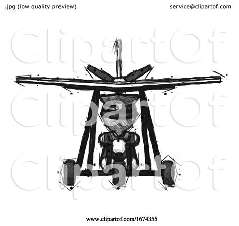 Sketch Police Man In Ultralight Aircraft Front View By Leo Blanchette