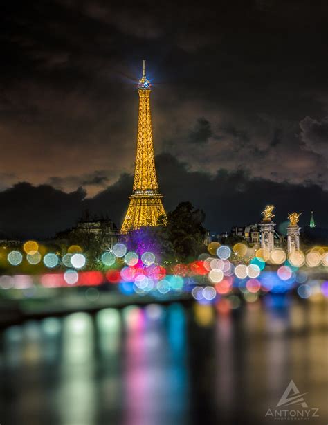 Eiffel Tower Paris Bokeh Lights 8x10 Fine Art Print Etsy