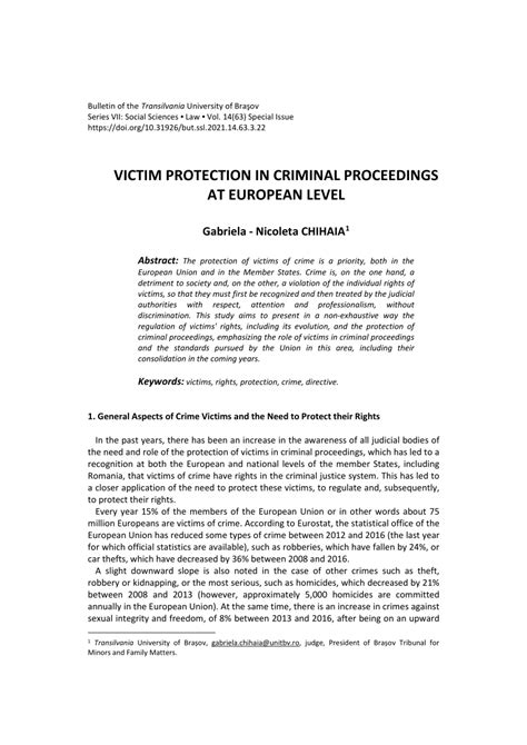 pdf victim protection in criminal proceedings at european level