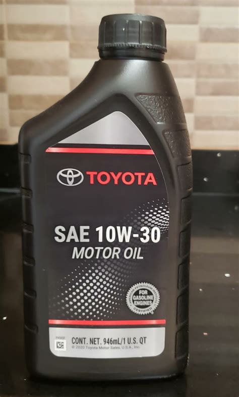 Toyota Sae 10w 30 Motor Oil