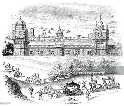 Nonsuch Palace In Surrey England By Georg Hoefnagel 16th Century Stock
