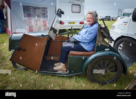 A Rare Harding Powered Invalid Carriage At An English Show With