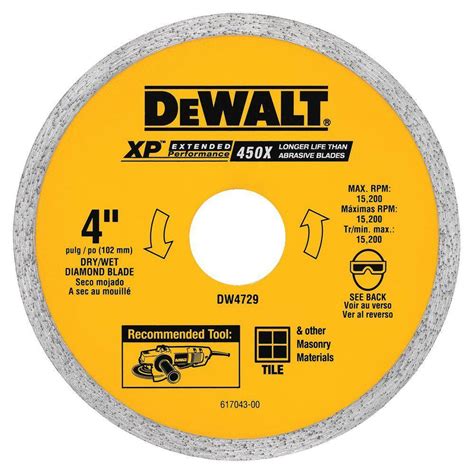 Dewalt 4 In Ceramic Tile Circular Saw Blade Dw4729 The Home Depot