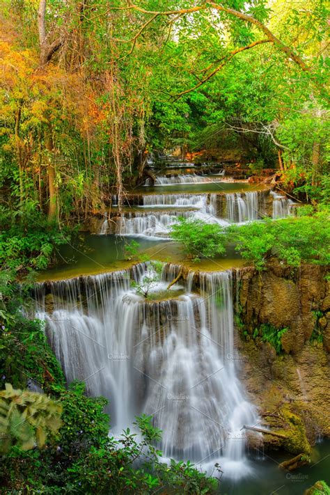 Beautiful Waterfall Featuring Forest Amazing And Beautiful High