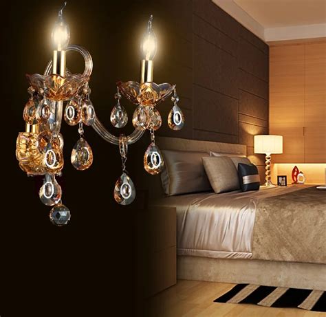 Buy Modern Fashion Wall Lamps Crystal K9 Luxury Bed