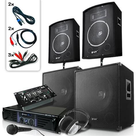 Complete Dj Pa Sound System Speakers And Amplifier Set