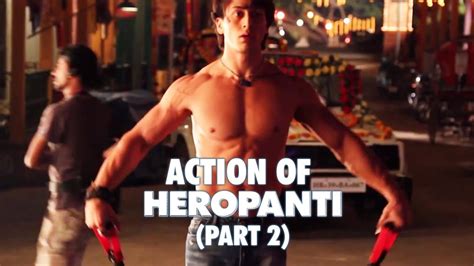 Action Of Heropanti Part Tiger Shroff Kriti Sanon Youtube