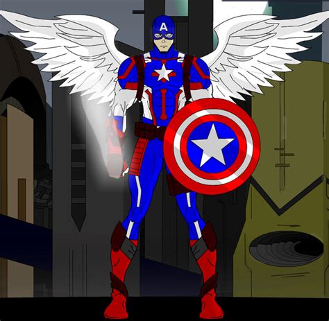 Captain America Angel By Wolfblade111 On Deviantart