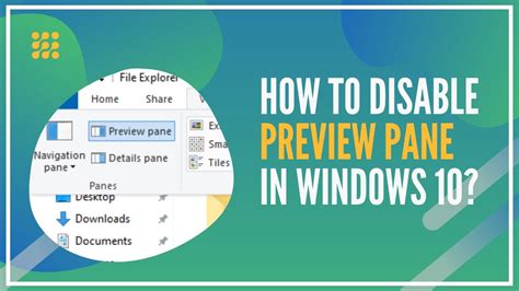 How To Disable Preview Pane In Windows 10 Youtube