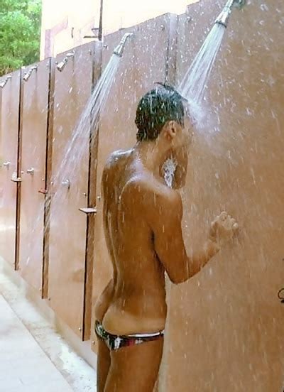 Man Butt Naked In Shower