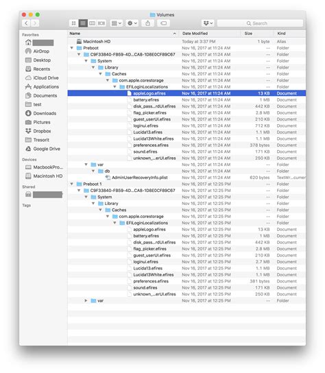 Preboot Folders In Macintosh Hd Macrumors Forums