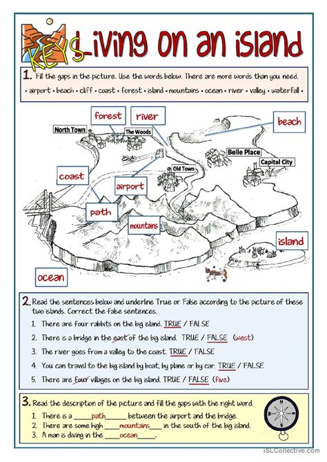 Living On An Island English Esl Worksheets Pdf And Doc