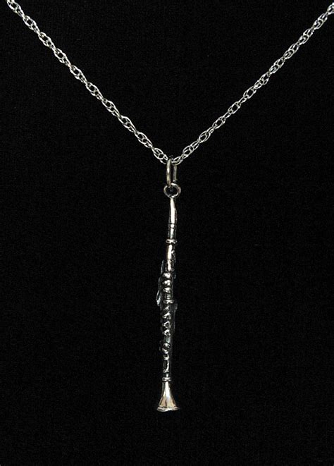 Buy Clarinet Sterling Silver Necklace Music Jewelry Music Necklace