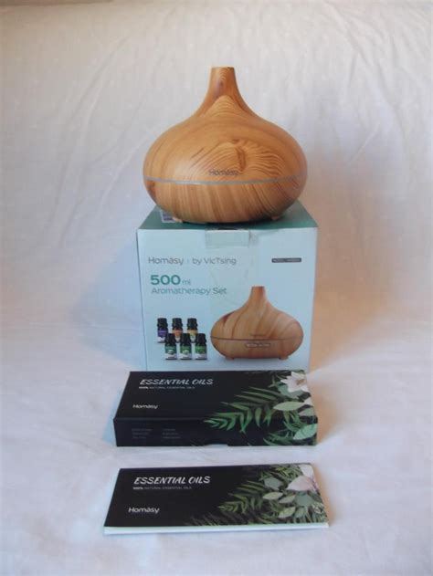 Homasy 500ml Aromatherapy Oil Diffuser With 6pcs10ml Pure Essential Oil Tset Love A Fabprice