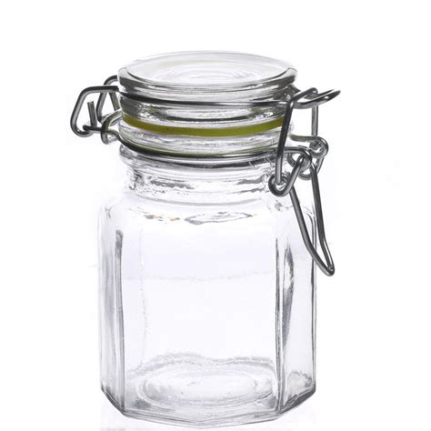 Small Clamp Lid Glass Jar Jars Lids And Pumps Primitive Decor