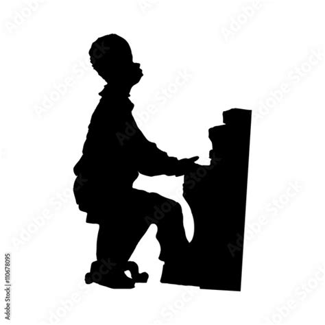 Piano Player Vector Silhouette Buy This Stock Vector And Explore