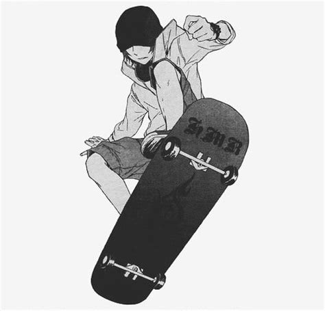 Skateboarding Skateboard Drawing Anime Skateboard Anime Skater