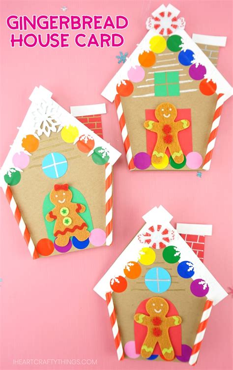 Gingerbread House Card I Heart Crafty Things