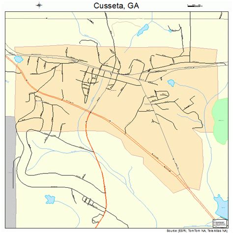 Cusseta Georgia Street Map 1321016