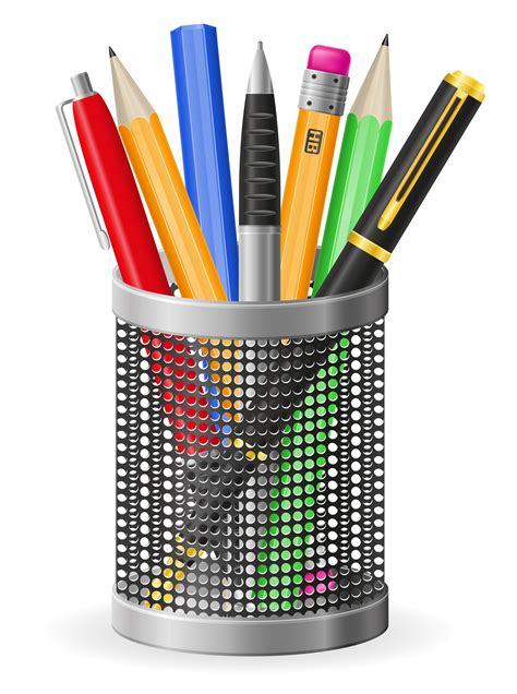 Set Icons Pen And Pencil Vector Illustration Vector Art At Vecteezy