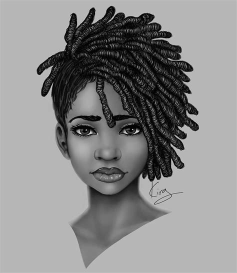 art on instagram “locs 😍🖤 🌺 tag a friend who should see this 👇👇 art by kira the artist 📌