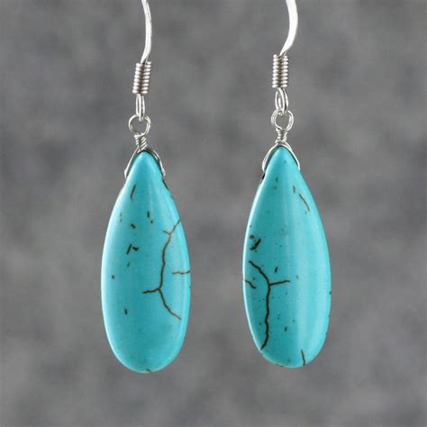 Turquoise Tear Drop Earrings Bridesmaids Gifts Free Us