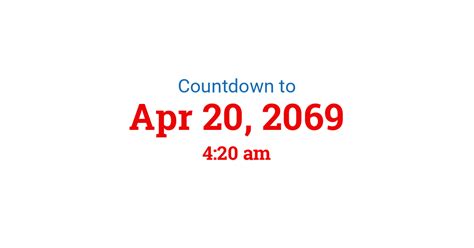 Countdown To Apr 20 2069 420 Am In Roanoke Rapids