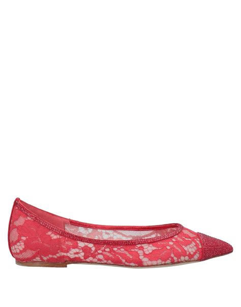 Le Silla Ballet Flats In Red Modesens