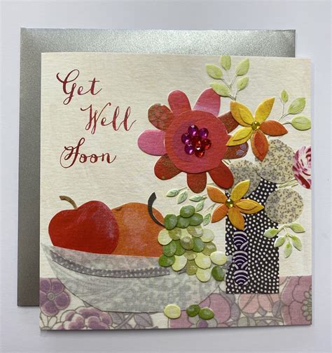 Get Well Soon Flowers And Fruit Card Signature Flowers