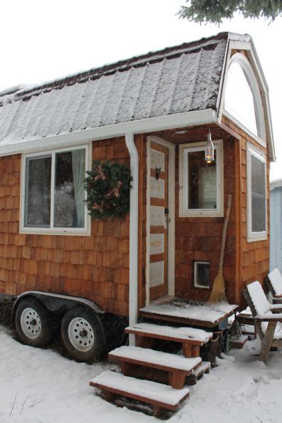 The Tiny A Photo Gallery Gambrel Roof Tiny House On Wheels