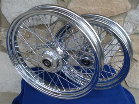 21x215 And 16x3 40 Spoke Wheel Set For Harley 1984 99 Dyna Sportster