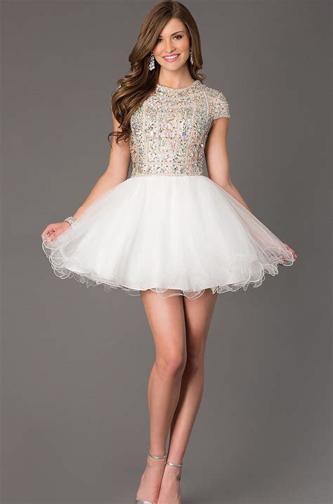 Short Tulle Fit And Flare Homecoming Dress Damas Dresses Quincenera