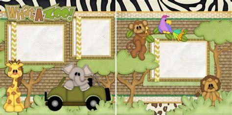What A Zoo 2 Premade Scrapbook Pages Ez Layout 983 Etsy In 2021