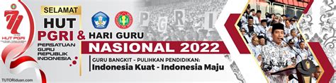 Cara Desain Spanduk Hut Pgri And Hari Guru Nasional 2022 Free Cdr And Psd