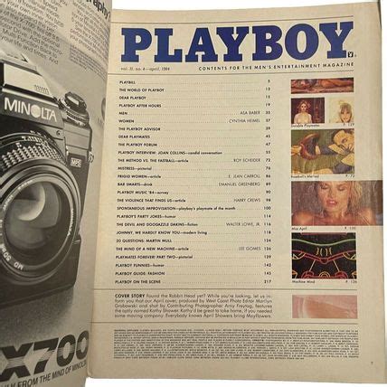 Playboy Magazine April Kathy Shower Lesa Ann Pedrianna Centerfold