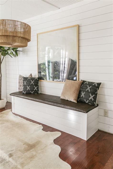The lonan storage bench is the perfect perch for removing boots in an entryway or garden shoes in the mud room. DIY Built-In Dining Bench with Storage - Breakfast Nook Banquette Tutorial in 2020 | Dining ...