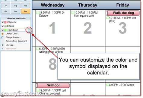 How To Print Overlain Calendars In Outlook With Calendar Printing