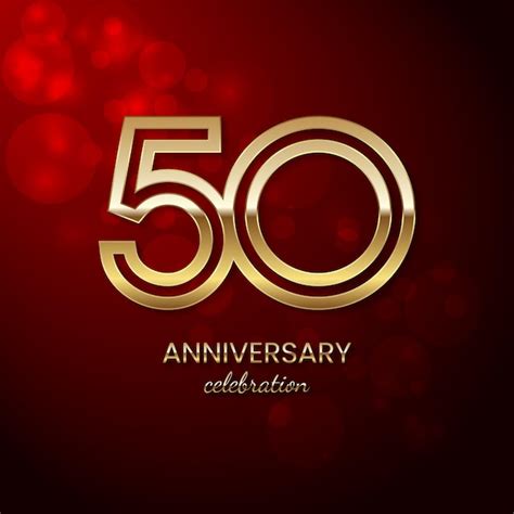 Premium Vector 50th Anniversary Celebration Golden Anniversary Logo