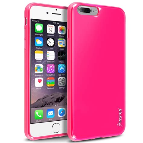 Insten 2276490 Jelly Gel Case For Apple Iphone 8 Plus7 Plus Hot Pink