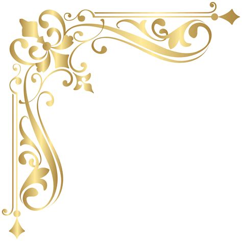 Corner Gold Png Clipart Image Gallery Yopriceville High Quality