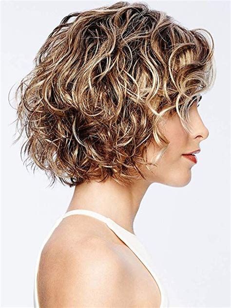 Elim Brown Wigs For White Women Short Curly Ladies Wig