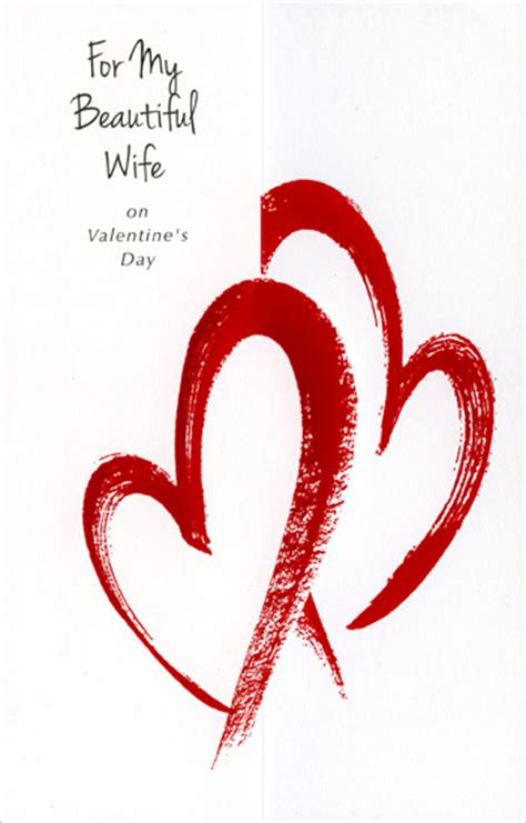 Maybe you would like to learn more about one of these? Two Red Foil Painted Hearts: Wife Valentine's Day Card by ...