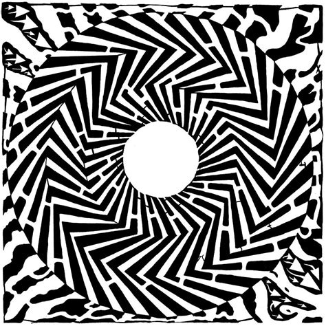 Trippy Optical Illusion Swirly Maze Drawing By Yonatan Frimer Maze