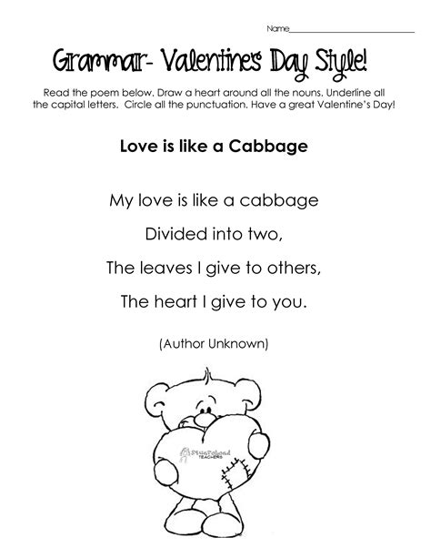 Poems Valentines Day Kids Silly Valentines Day Poems For Grammar