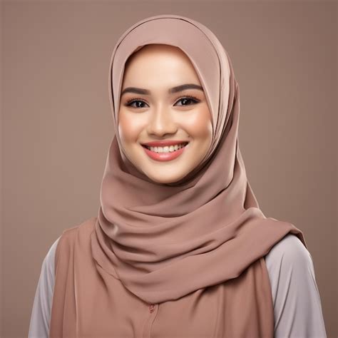 premium ai image asian muslim malay women wearing hijab smiling