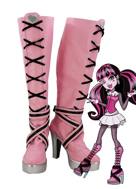 Monster High Draculaura Cosplay Shoes Boots Custom Made Shoes