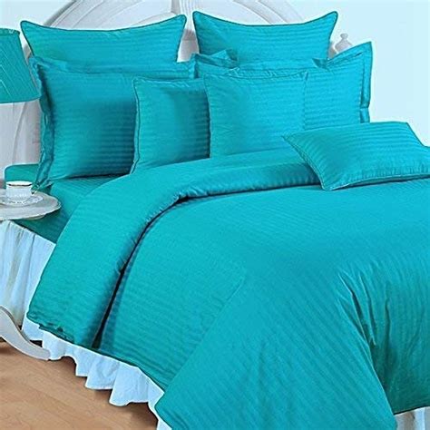 Indian Bed Sheet Luxury Comfort Satin Stripped Cotton Plain Etsy