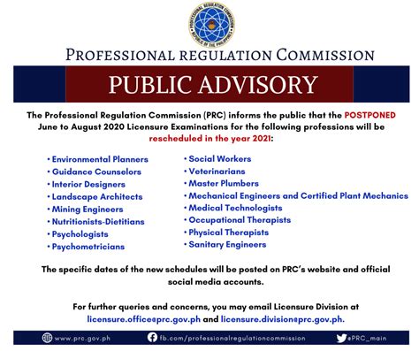 September 2019 physician licensure examination results. PRC Rescheduling of the June To August 2020 Licensure Examination in the Year 2021