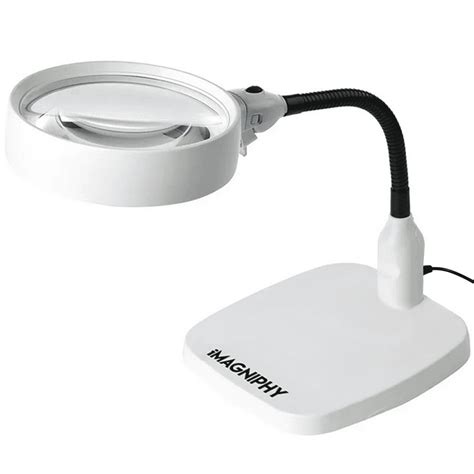 imagniphy 8x desktop magnifier with powerful led light extra large 5 5 inch lens and sturdy base