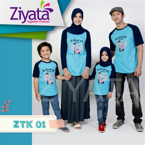 Model baju couple muslim keluarga untuk lebaran terbaru tahun 2020 model baju ini adalah model couple muslim untuk. Jual Baju Family Ziyata Kaos Couple Keluarga Muslim ZTK 01